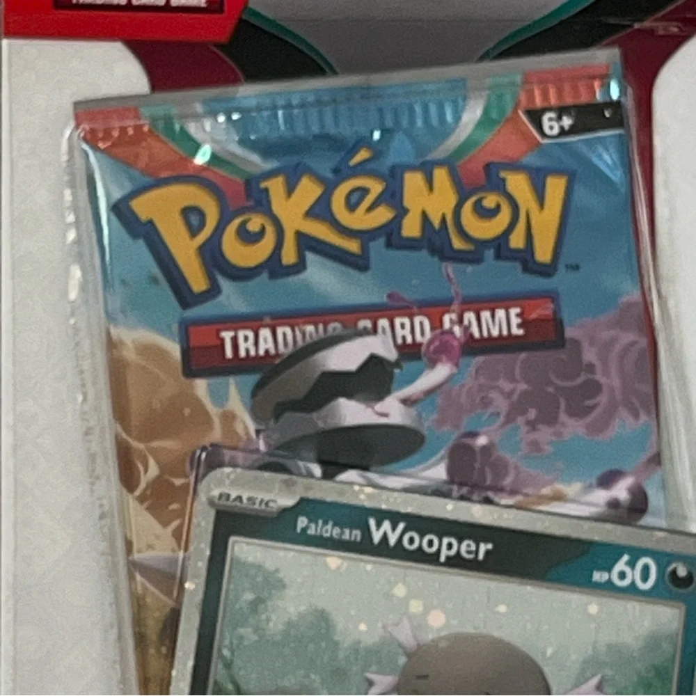 Pokemon HP 60 Paldean Wooper Stellar Crown Booster Pack New Sealed - Picture 3 of 7